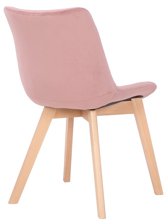 Set van 2 eetkamerstoelen Passaic fluweel, roze