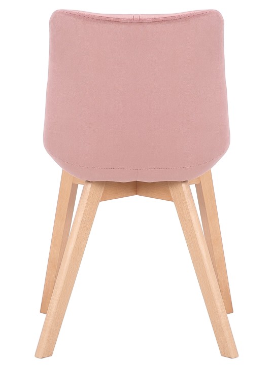 Set van 2 eetkamerstoelen Passaic fluweel, roze
