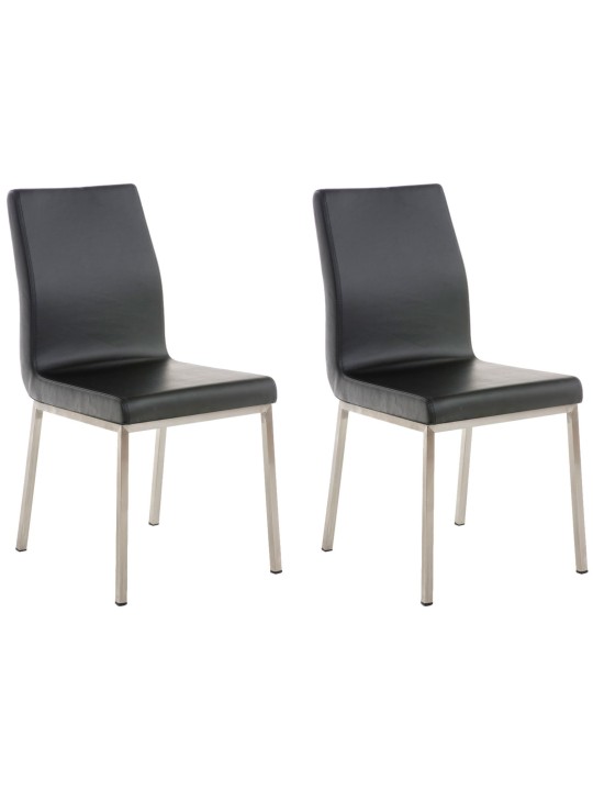 Set van 2 eetkamerstoelen Colmar, zwart