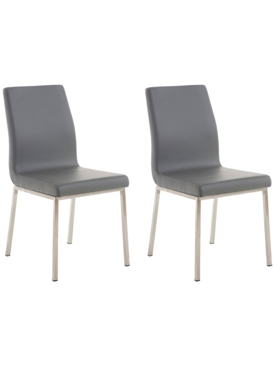 Set van 2 eetkamerstoelen Colmar, grijs