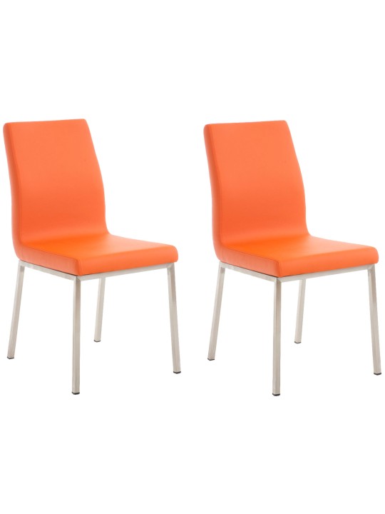 Set van 2 eetkamerstoelen Colmar, oranje