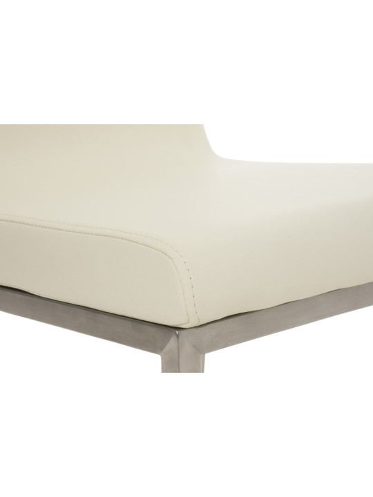 Set van 2 eetkamerstoelen Colmar, crème