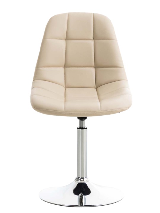 Set van 2 stoelen Emil kunstleer, crème