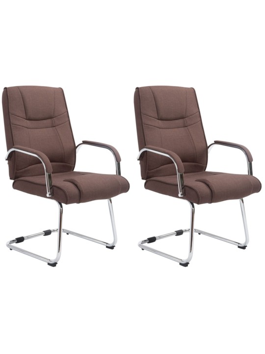 Set van 2 stoelen Attila stof, bruin Set van 2 stoelen Attila stof, bruin