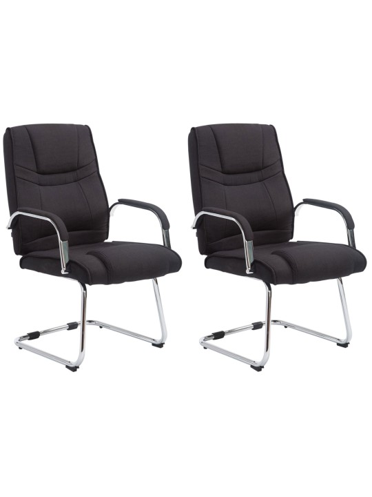 Set van 2 stoelen Attila stof, zwart