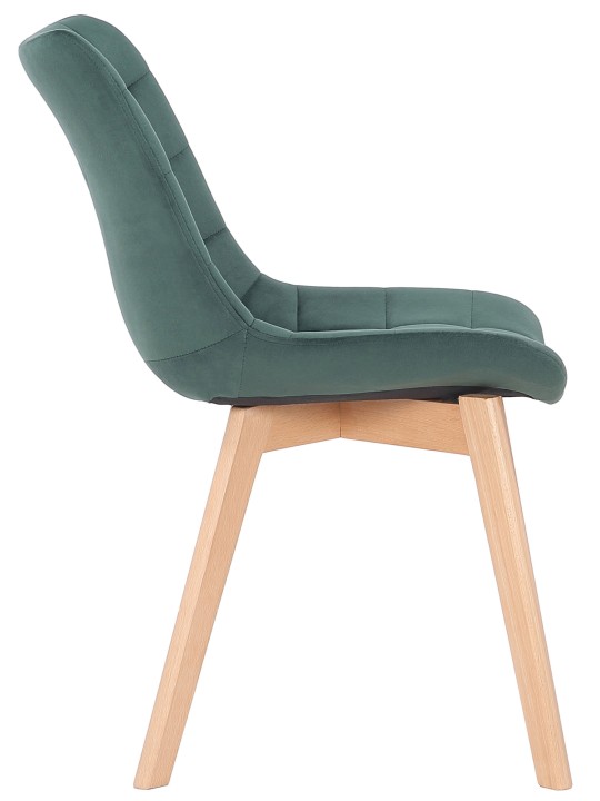 Set van 2 eetkamerstoelen Passaic fluweel, groen