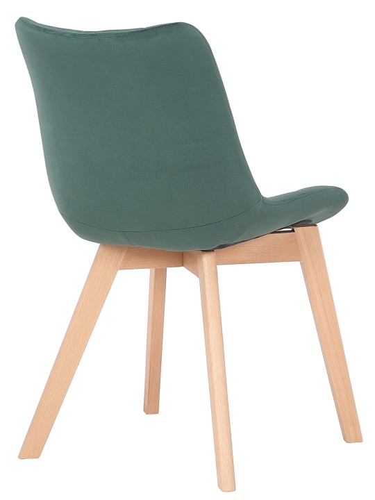 Set van 2 eetkamerstoelen Passaic fluweel, groen