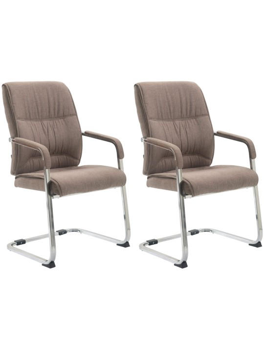 Set van 2 sledestoelen XL Anubis stof, taupe Set van 2 sledestoelen XL Anubis stof, taupe