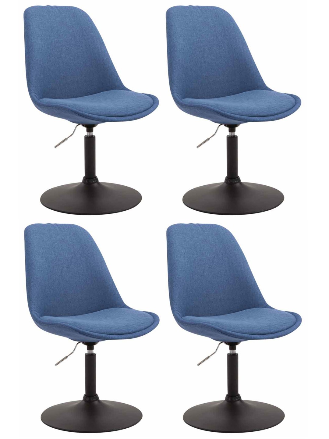 Set van 4 stoelen Maverick B stof, blauw