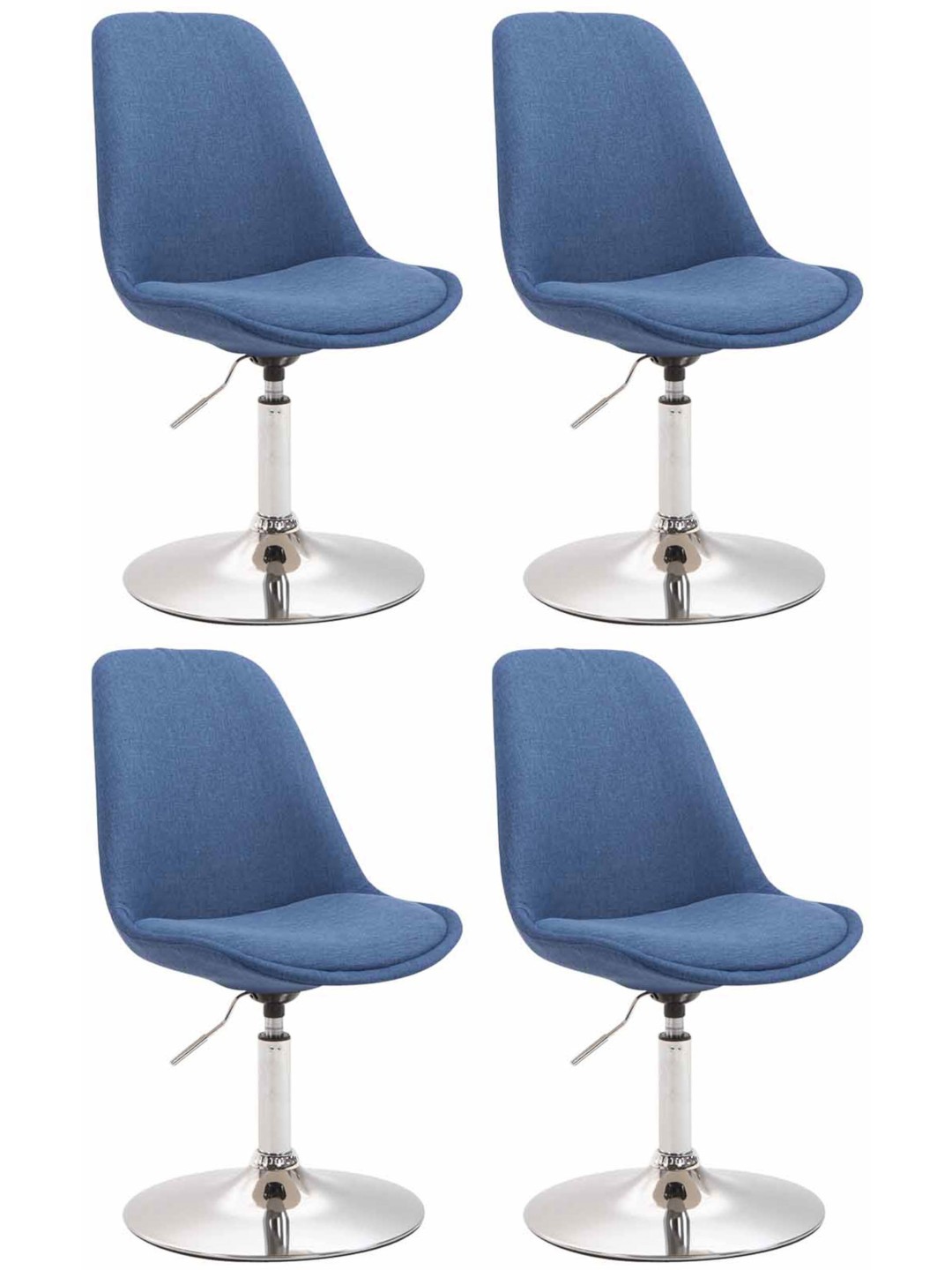 Set van 4 stoelen Maverick C stof, blauw