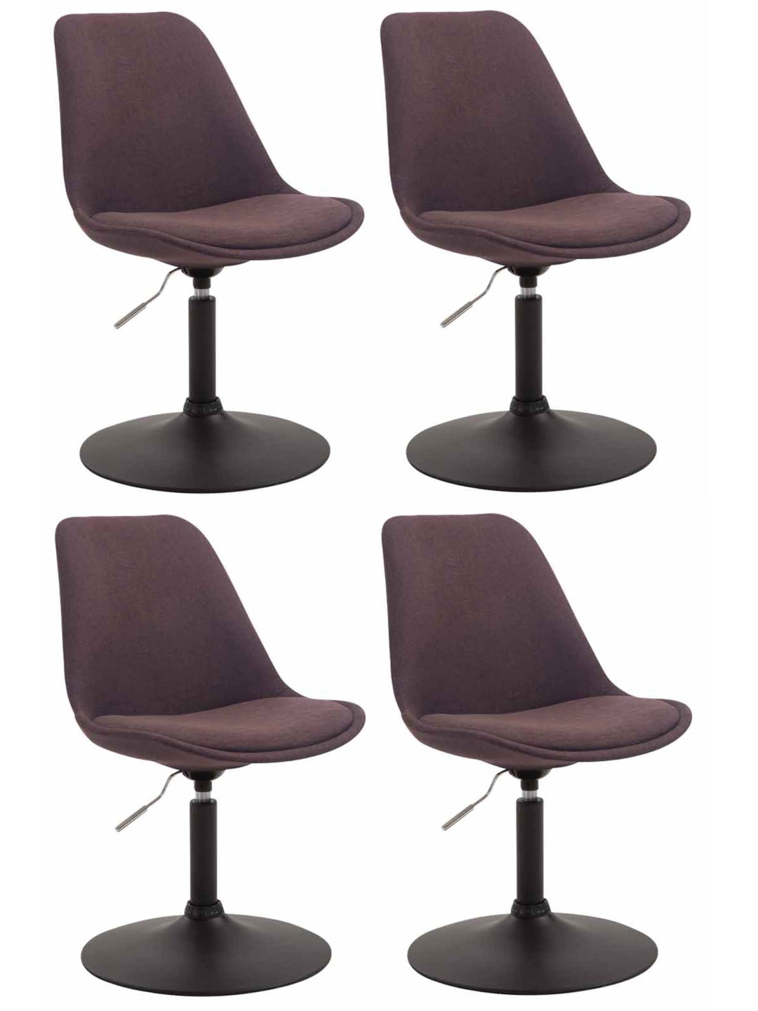 Set van 4 stoelen Maverick B stof, bruin
