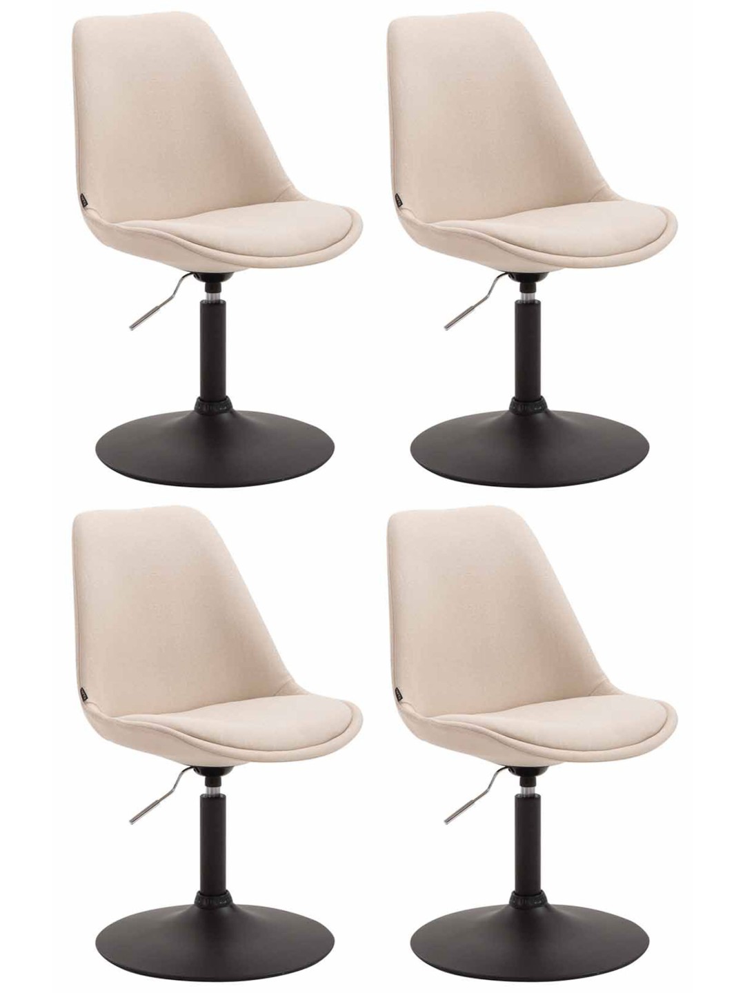 Set van 4 stoelen Maverick B stof, crème