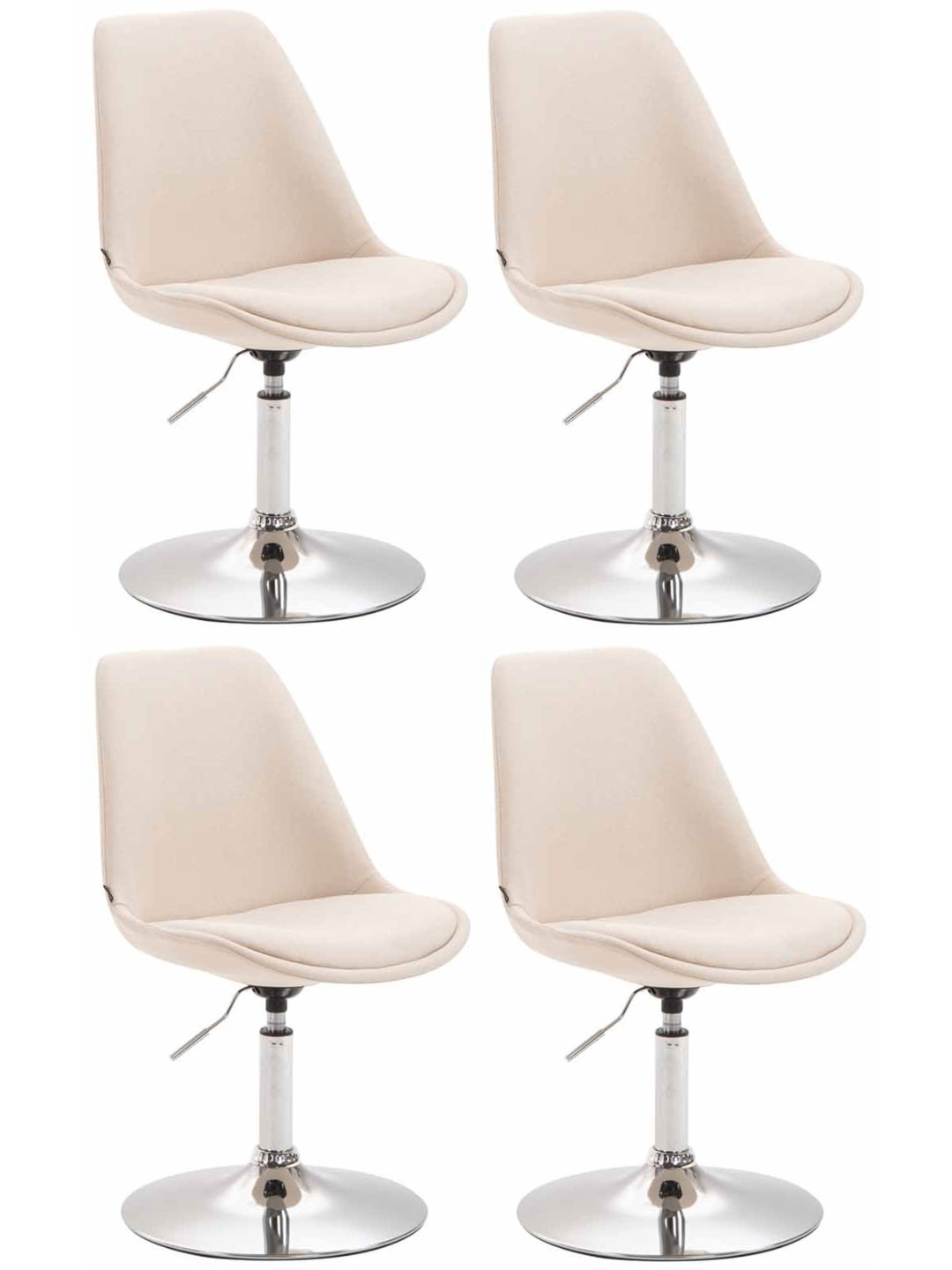 Set van 4 stoelen Maverick C stof, crème