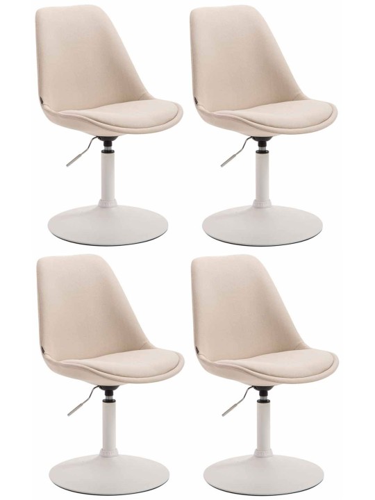 Set van 4 stoelen Maverick W stof, crème