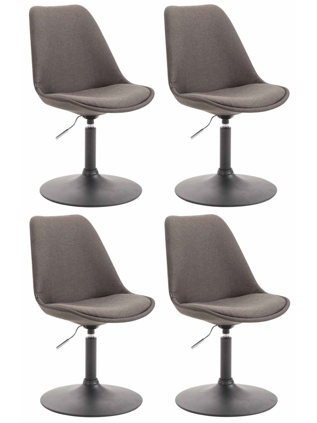 Set van 4 stoelen Maverick B stof, donkergrijs