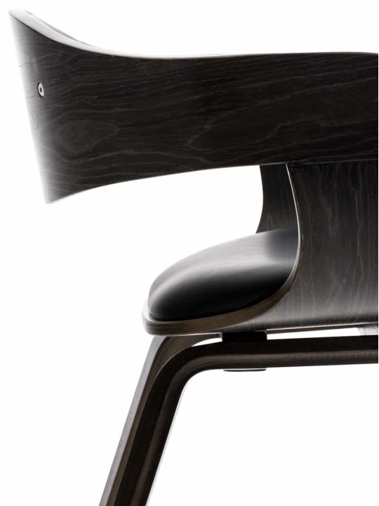 Set van 2 stoelen Kingston kunstleer, zwart/grijs