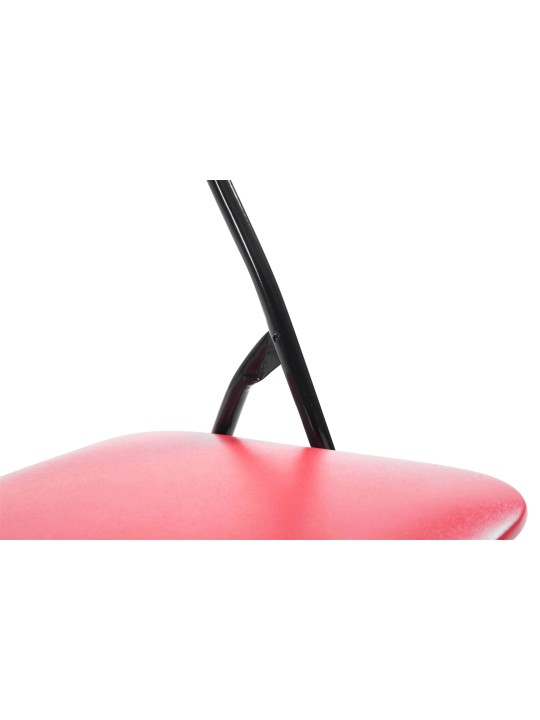 Set van 4 klapstoelen Felix, rood/zwart