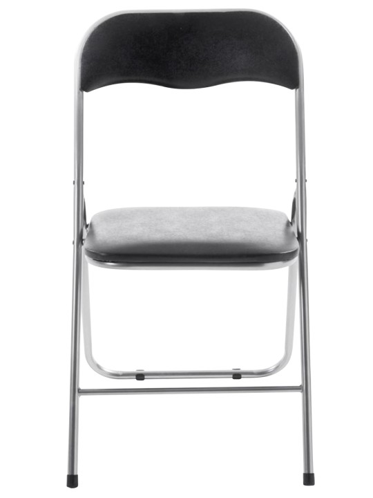 Set van 4 klapstoelen Felix, zwart/zilver