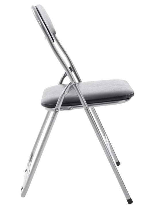 Set van 4 klapstoelen Felix, zwart/zilver