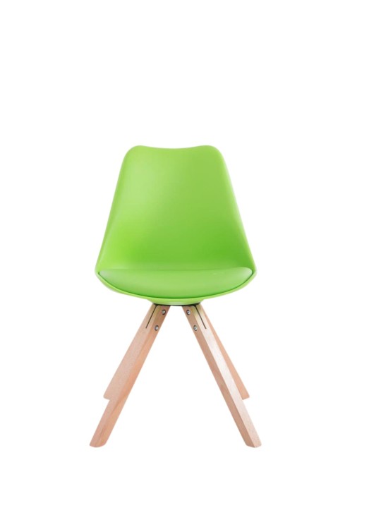 Set van 4 stoelen Toulouse kunstleer Natura Vierkant, groen