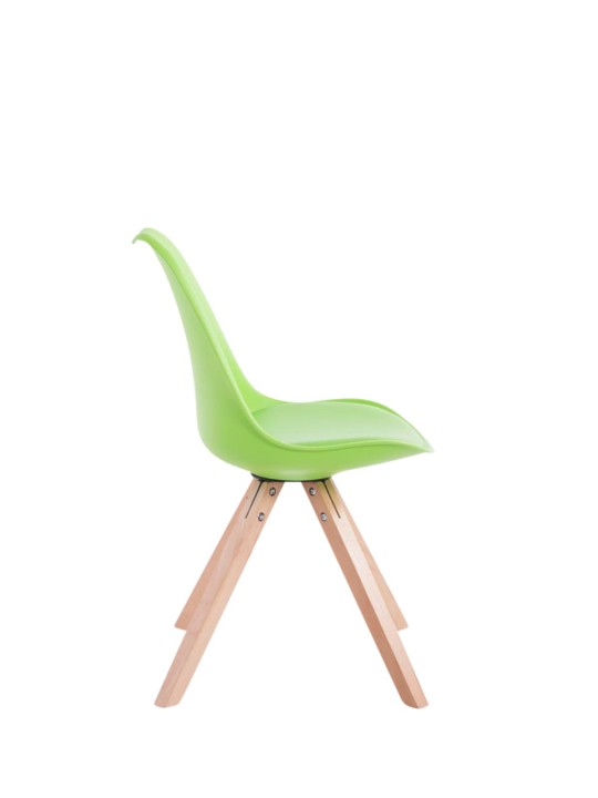 Set van 4 stoelen Toulouse kunstleer Natura Vierkant, groen