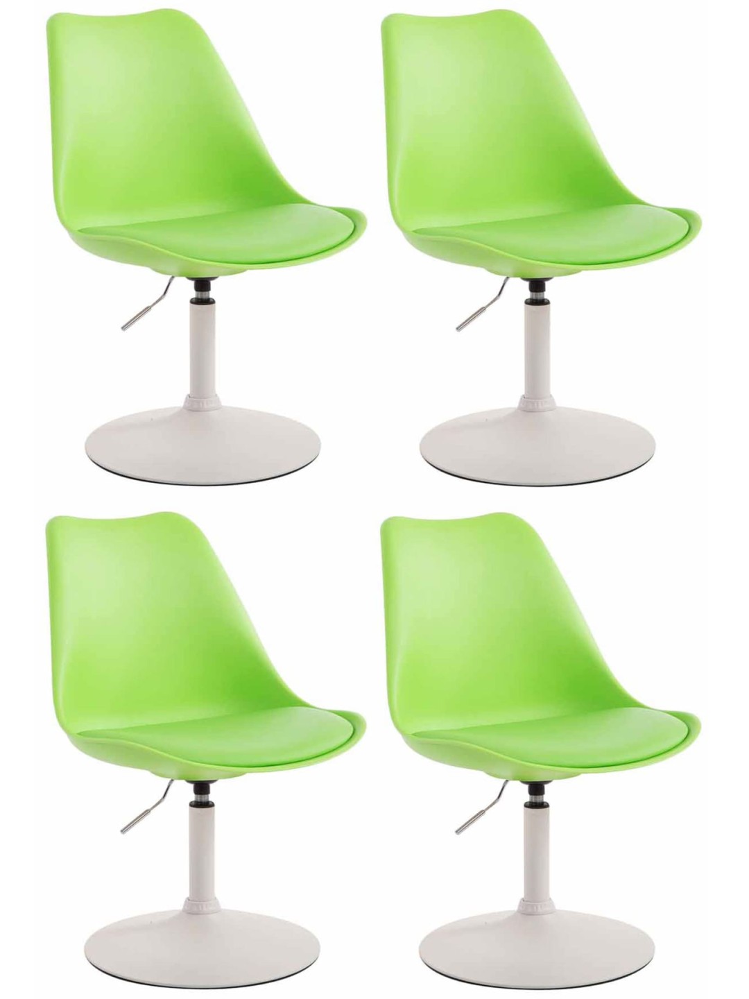 Set van 4 eetkamerstoelen Maverick W kunststof, groen