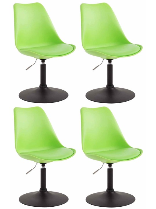 Set van 4 eetkamerstoelen Maverick B kunststof, groen Set van 4 eetkamerstoelen Maverick B kunststof, groen