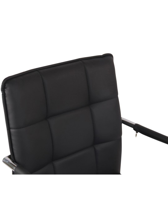 Set van 2 bezoekersstoelen Gandia kunstleer chroom, zwart