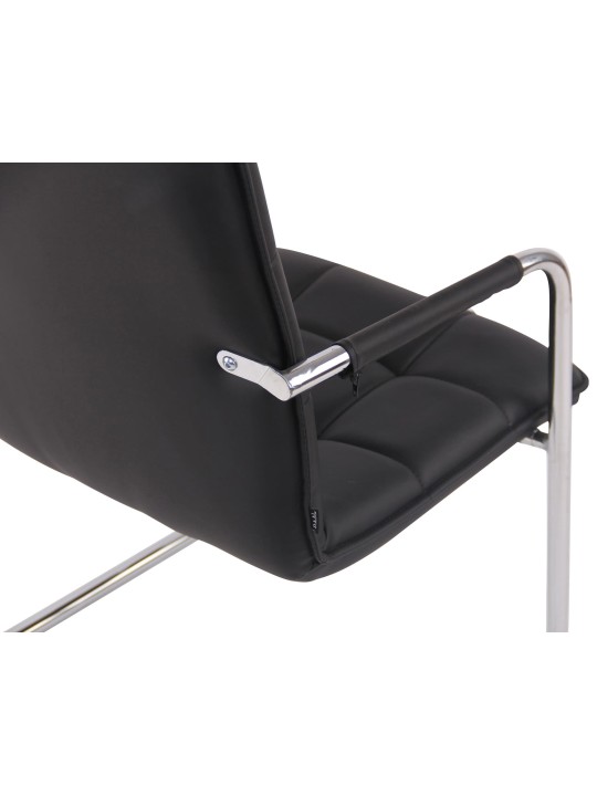 Set van 2 bezoekersstoelen Gandia kunstleer chroom, zwart