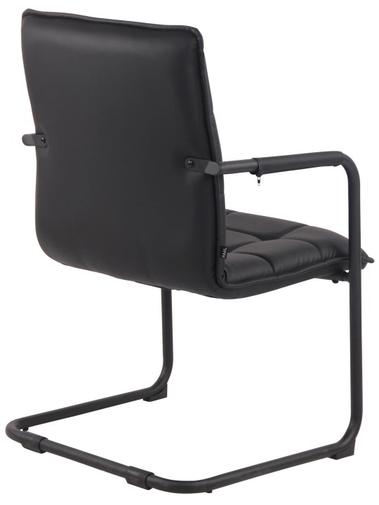 Set van 2 bezoekersstoelen Gandia kunstleer, zwart