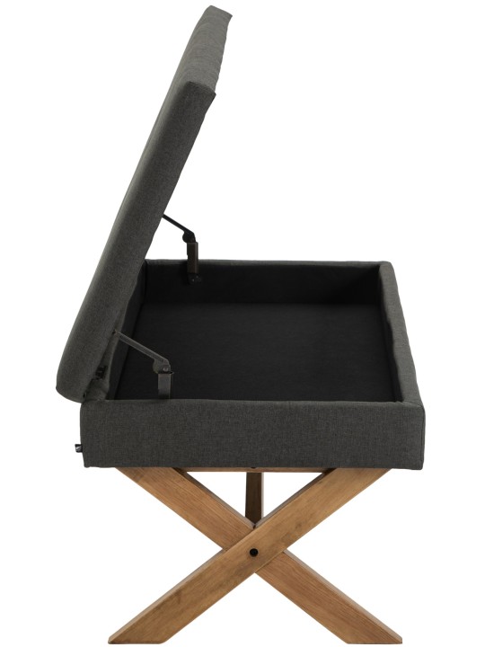 Bank Namaro stof antiek-licht, donkergrijs