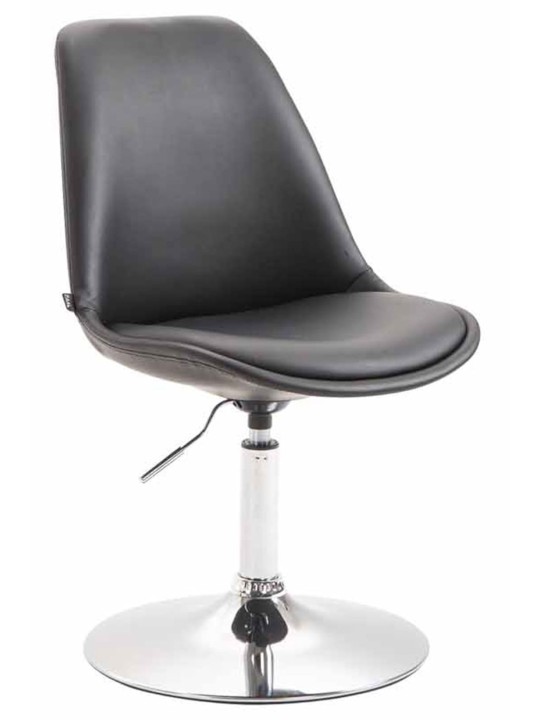 Set van 4 eetkamerstoelen Maverick C kunstleer, zwart