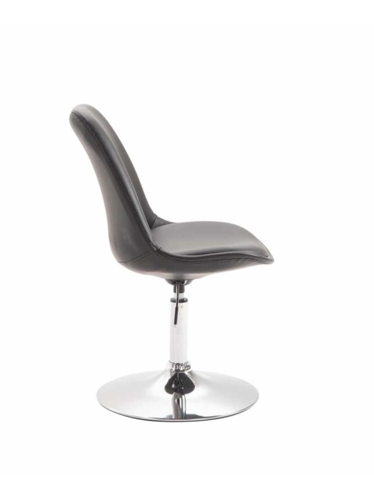 Set van 4 eetkamerstoelen Maverick C kunstleer, zwart
