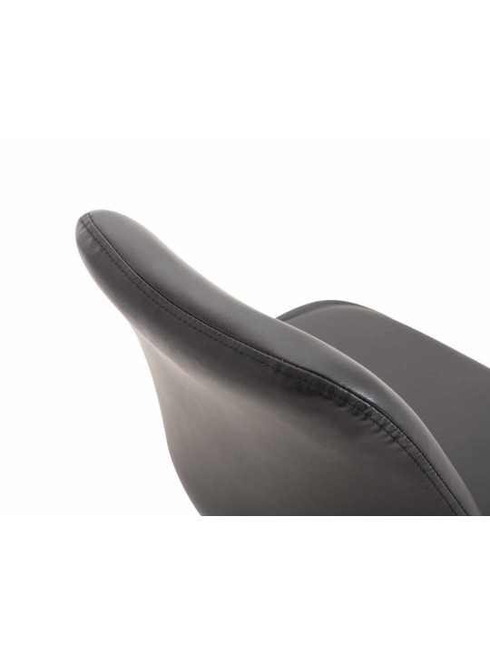 Set van 4 eetkamerstoelen Maverick C kunstleer, zwart