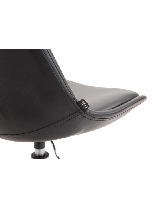 Set van 4 eetkamerstoelen Maverick C kunstleer, zwart