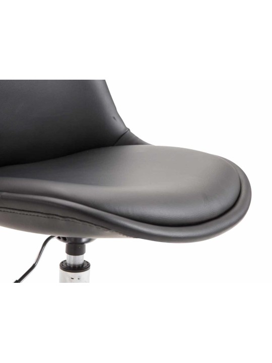 Set van 4 eetkamerstoelen Maverick C kunstleer, zwart