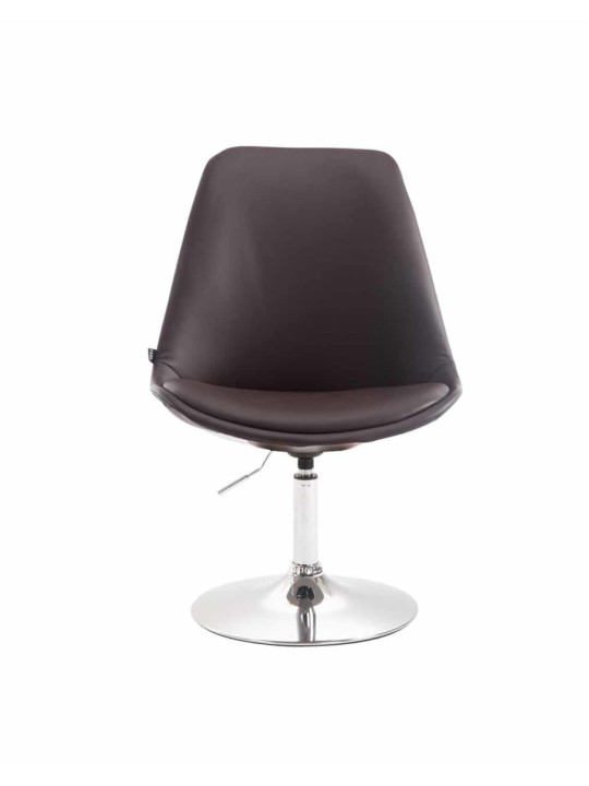 Set van 4 eetkamerstoelen Maverick C kunstleer, bruin