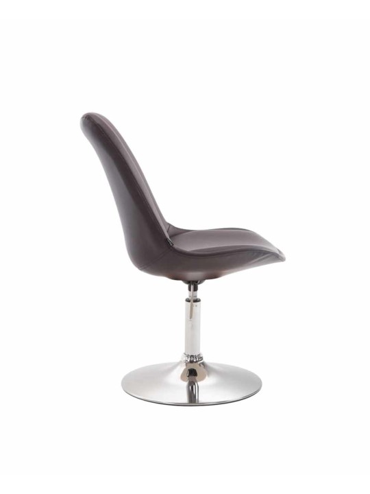 Set van 4 eetkamerstoelen Maverick C kunstleer, bruin