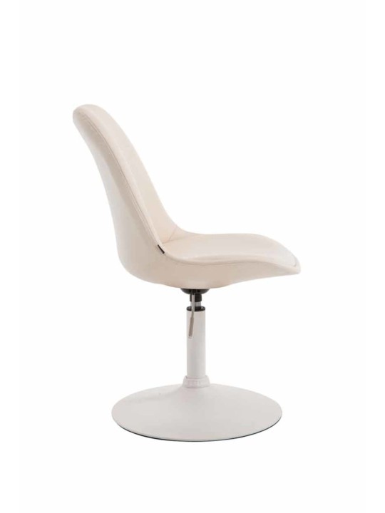 Set van 4 eetkamerstoelen Maverick W kunstleer, crème