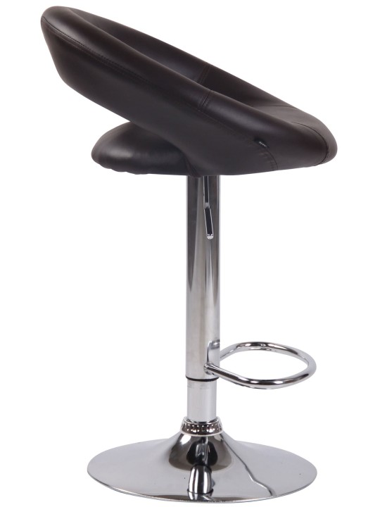 Set van 2 barkrukken Olinda kunstleer chroom, bruin