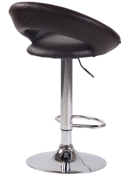 Set van 2 barkrukken Olinda kunstleer chroom, bruin