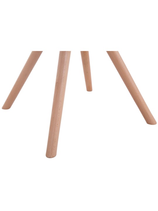 Set van 4 stoelen Toulouse stof Natura rond, donkergrijs