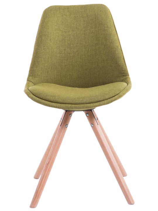 Set van 4 stoelen Toulouse stof Natura rond, groen