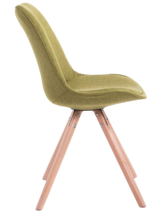 Set van 4 stoelen Toulouse stof Natura rond, groen