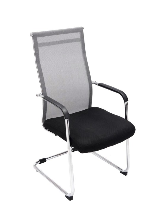 Set van 2 bezoekersstoelen Brenda, grijs