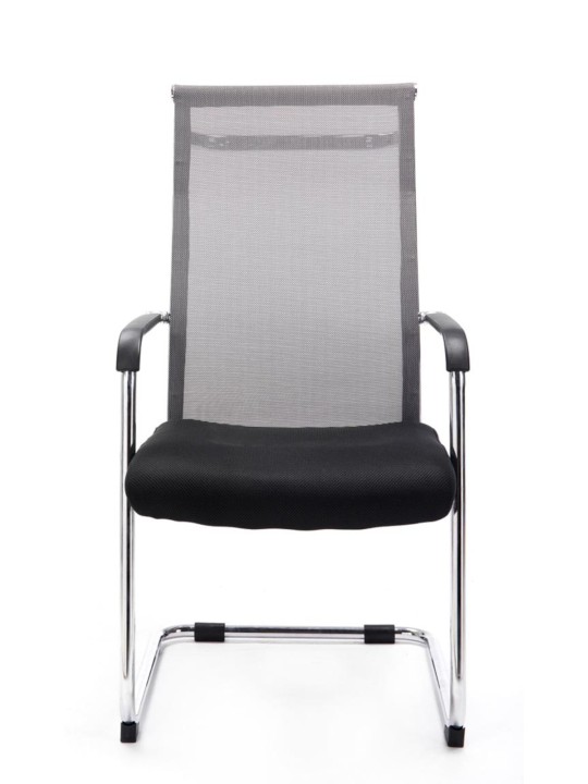 Set van 2 bezoekersstoelen Brenda, grijs