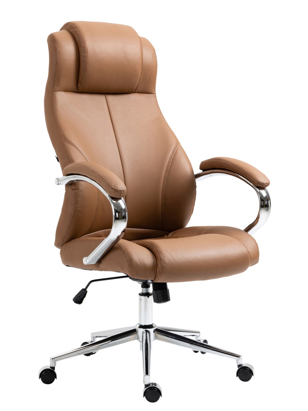 Bureaustoel Salford echt leer, lichtbruin