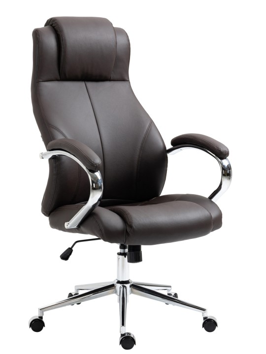 Bureaustoel Salford echt leer, bruin