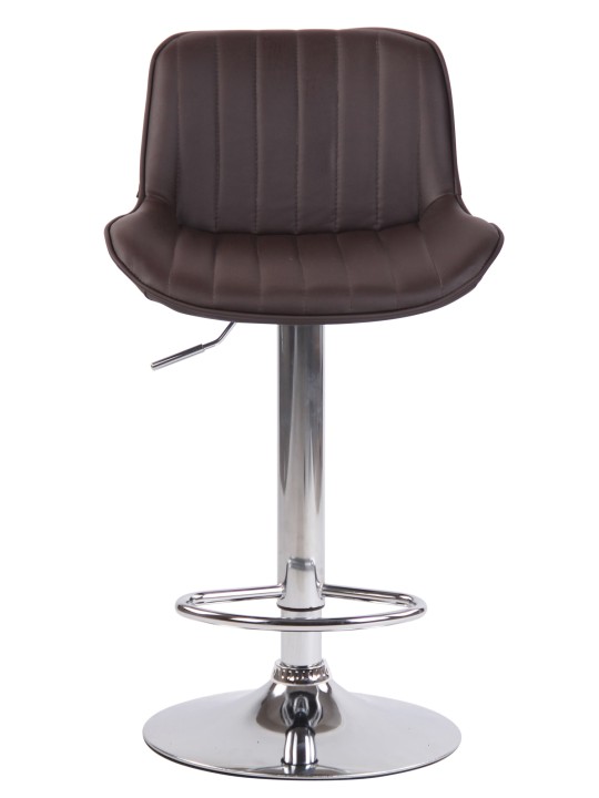 Set van 2 barkrukken Lentini kunstleer chroom, bruin