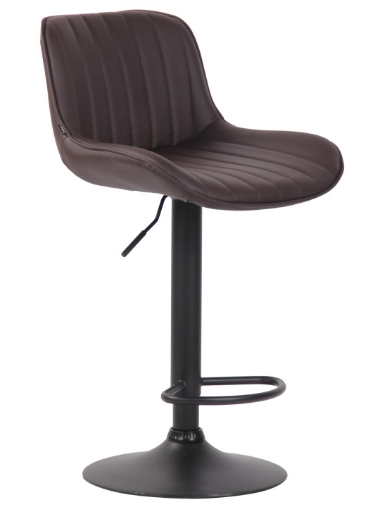 Set van 2 barkrukken Lentini kunstleer, bruin